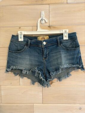 Hollister Distressed Denim Cutoff Shorts - Blue